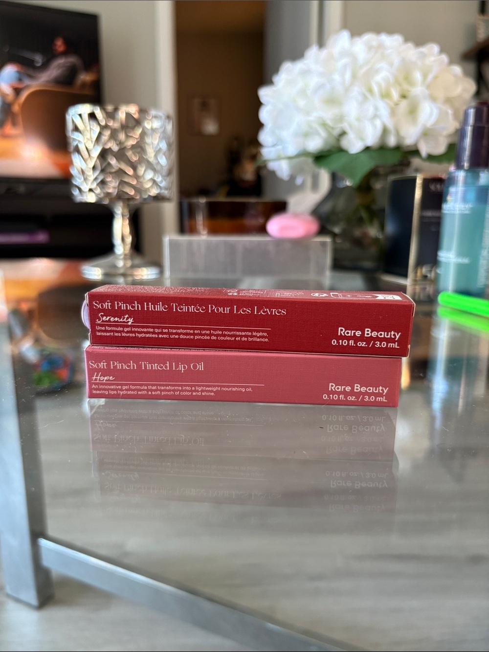 Rare Beauty Soft Pinch Tinted Lip Oil Duo — Serenity & Hope (red)
